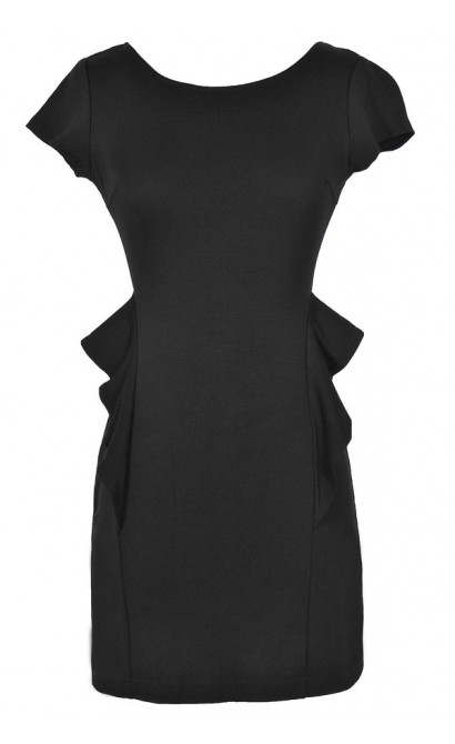 Peplum Perfection Black Peplum Dress